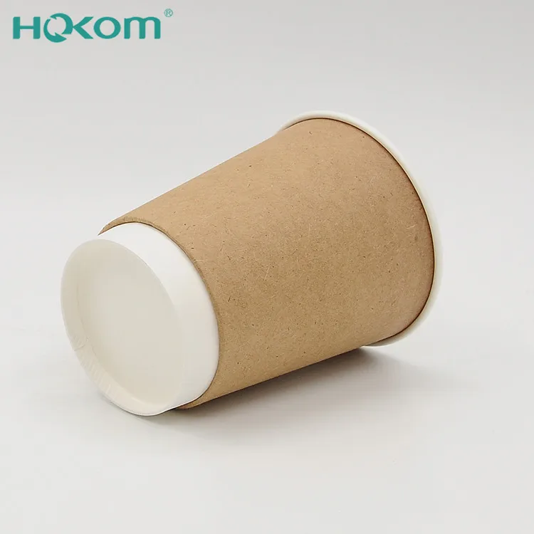 High quality custom double wall kraft paper coffee cup cups disposable