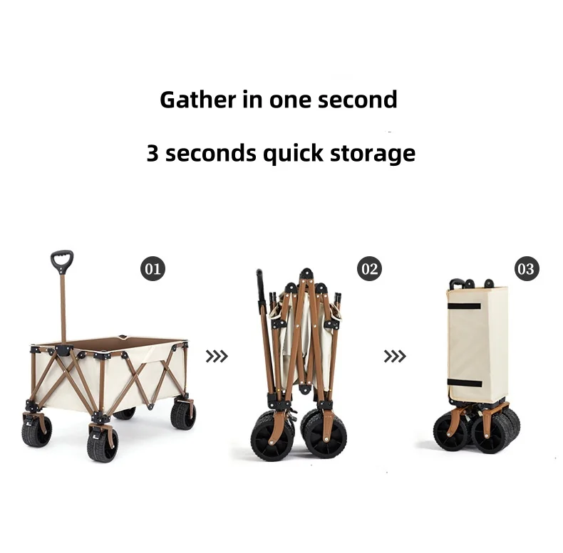 High Quality Foldable Child Cargo Wagon Outdoor Camping Trolley Cart Manufactured with Durable Materials
