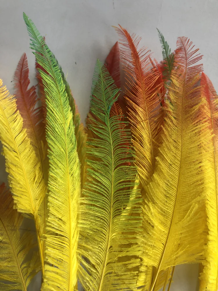 yellow Gold Nandu Ostrich Feather for Party Home Wedding Vase Decor DIY Craft Floral Hat Fascinator Millinery Headwear Accessory