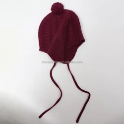 Младенцев и детей пред дошкольного возраста, носки на зиму для девочек, мальчиков, новорожденных, кабель вязаная из чистого кашемира помпоном шапка бини капот с галстуком-бабочкой аксессуар