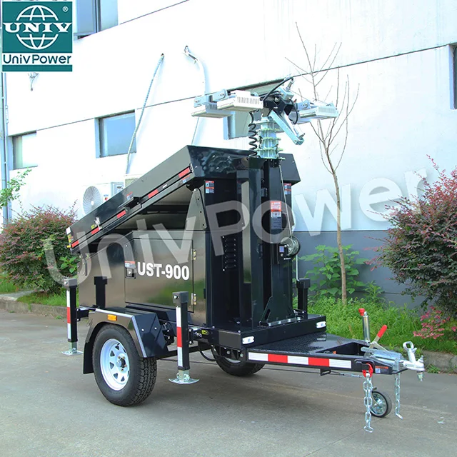 Светодиодная мобильная солнечная энергетическая система light tower 4*100 Вт