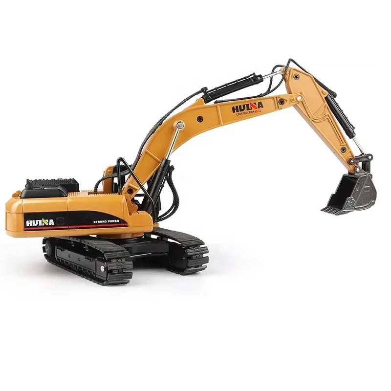 Huina 1710 1:50 Scale Diecast Engineering Car Die-cast Metal Truck Die Cast Digger Vehicle Toy Mini 1:50th Alloy Excavator 1/50