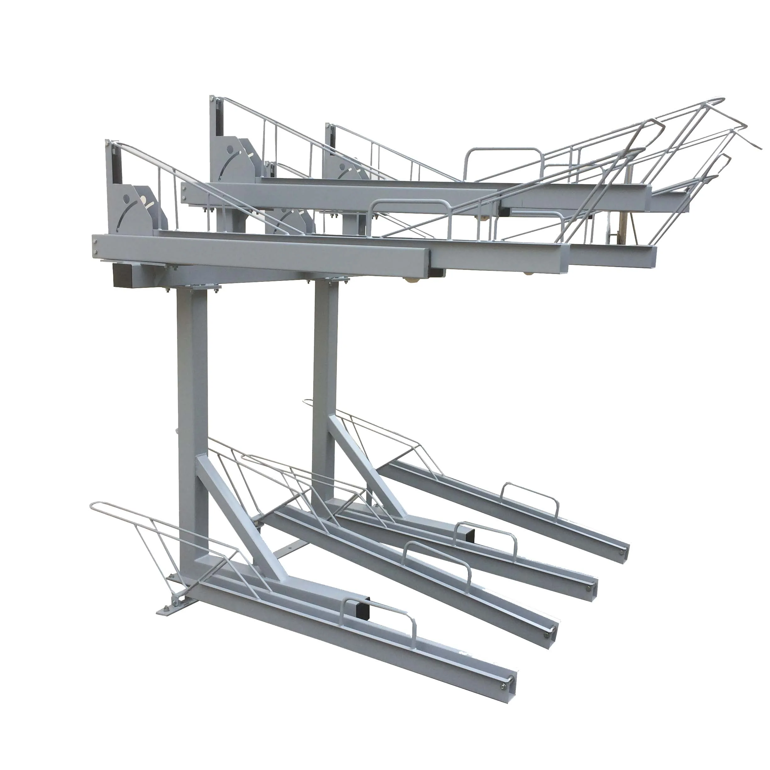 Suzhou Pioneer Vertical Outdoor Motobike Rental Bicycle Storage Stand Bike Carrier Metal Parking Lot Display Rack