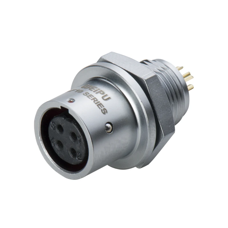
Weipu solder connector SF1012/P(S) IP67 waterproof Rear-nut mount panel receptacle 