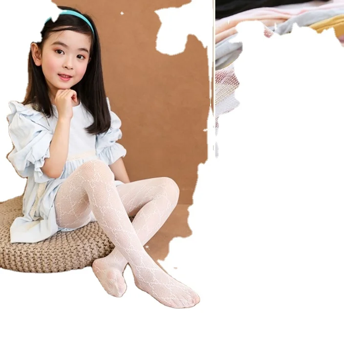 Girls fishing net stockings, princess dress, high waisted mesh tight fitting clothes, cute pattern knitted socks