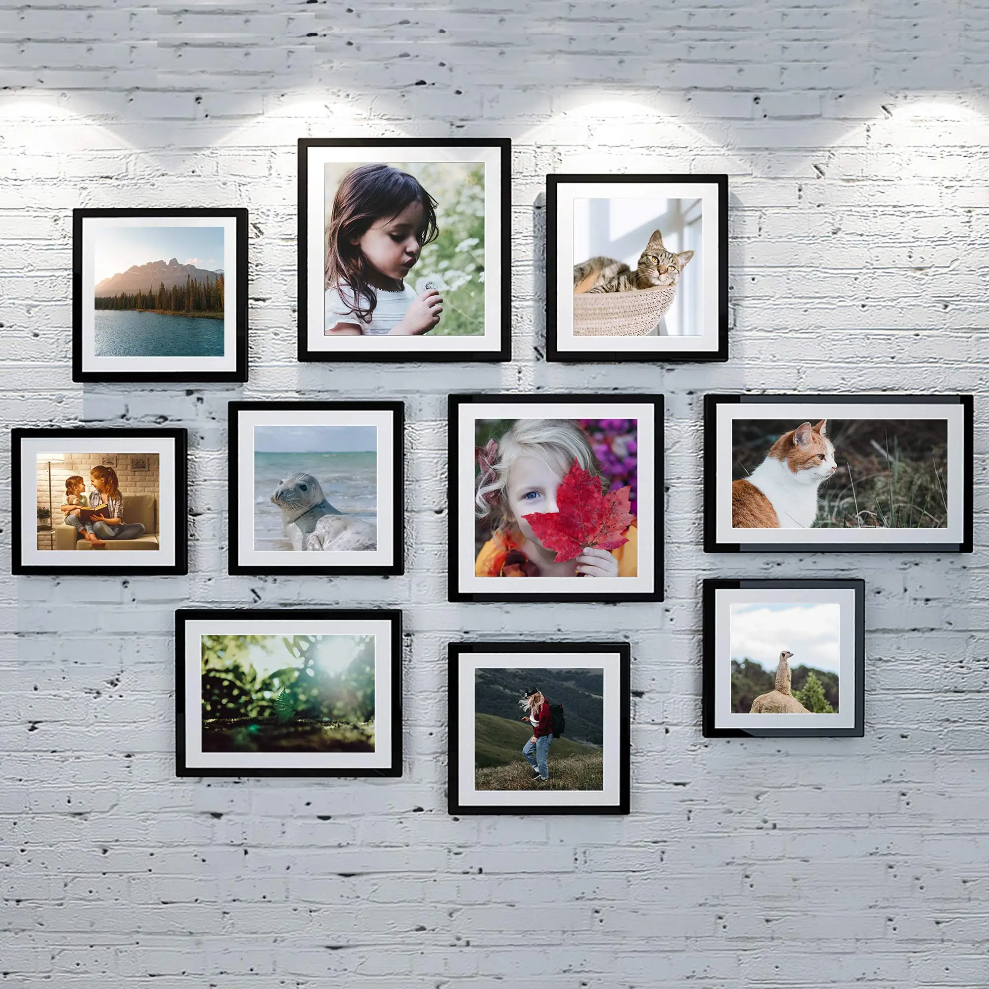 Wholesale Custom A4 Poster Black Wooden Photo Frame Picture Photograph Wall Creative MDF Wood Frame