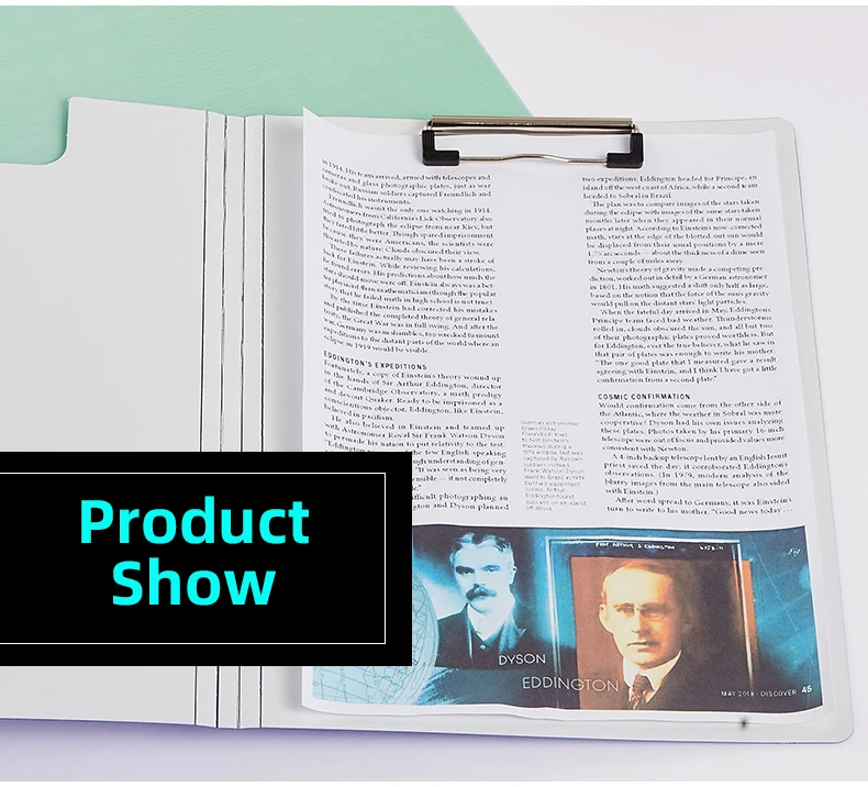 Custom Printed Logo PP Clip Board A4 Folder Plastic Clipboard With Elastic Band