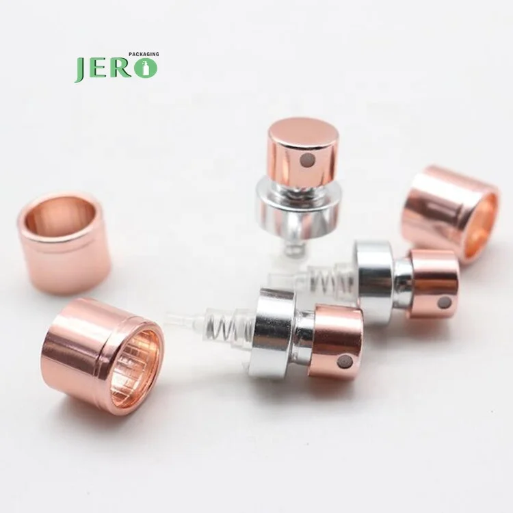Manufacturer cosmetic fine mist sprayer crimp pump sprayer high quality rose gold perfume sprayer