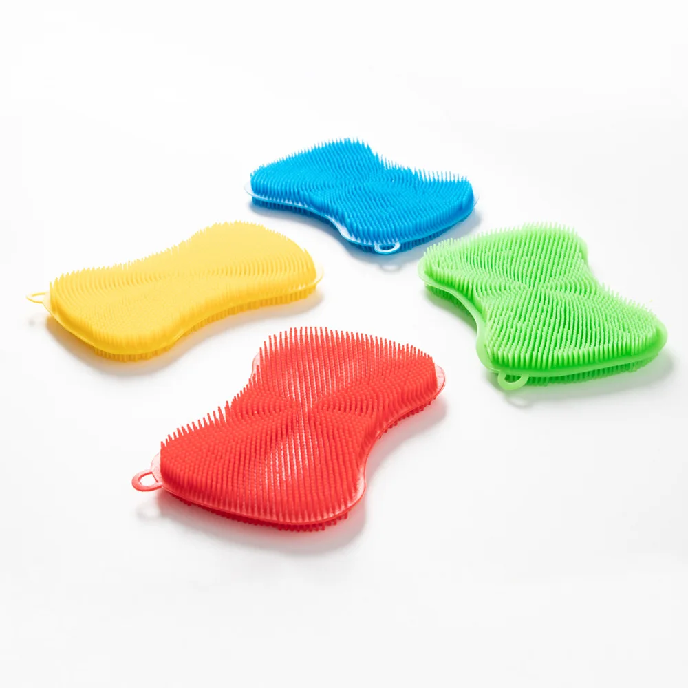 Silicone dishwashing brush Kitchen household cleaning cloth fruits and vegetables pot cleaning brush