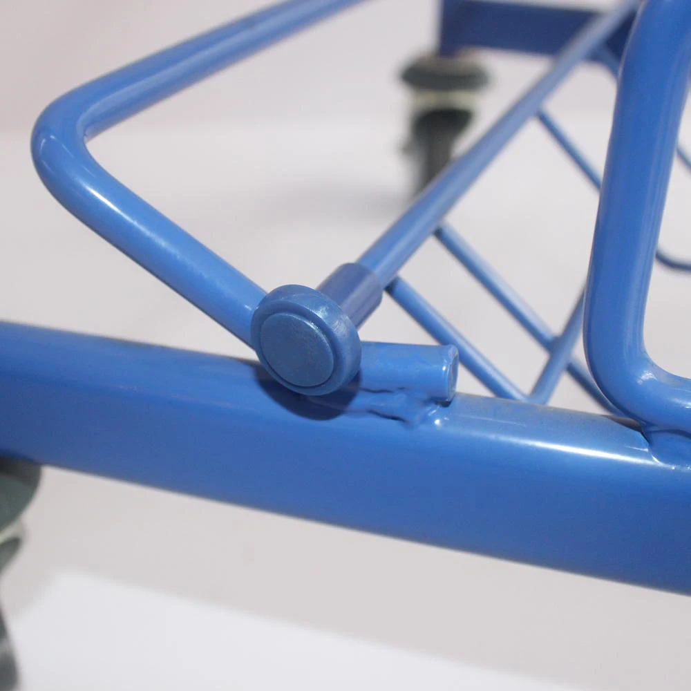 BLUE American-style Grocery Cart Supermarket Shopping Trolley with HEAVY DUTY Wheels