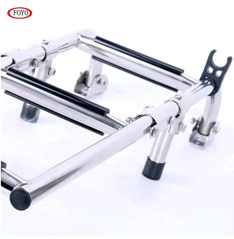 FOYO Mirror Polished Small folding boat ladder for marine narrow step ladders