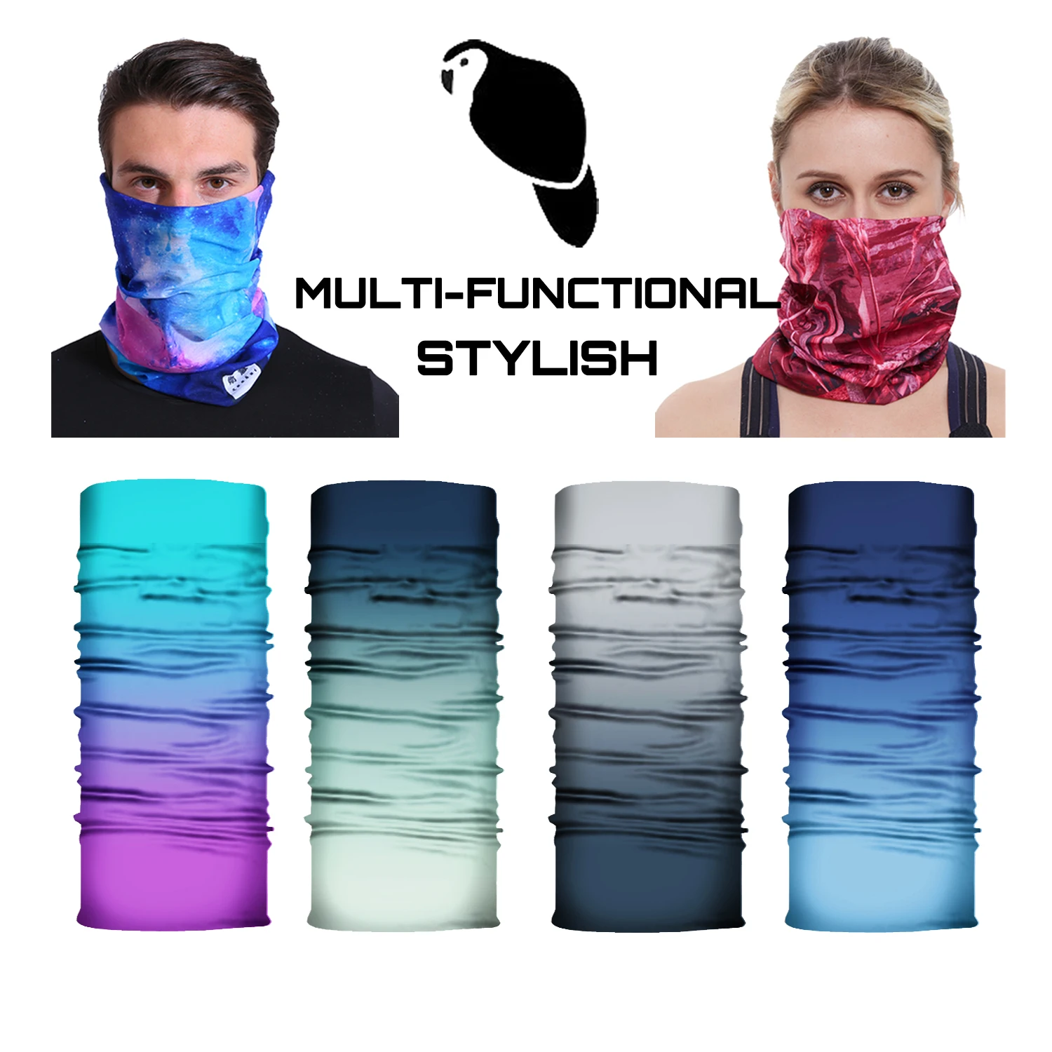 2024 Ready To Ship UV Microfiber Windproof Tie-Dye Face Bandana Seamless Neck Gaiter Headwear