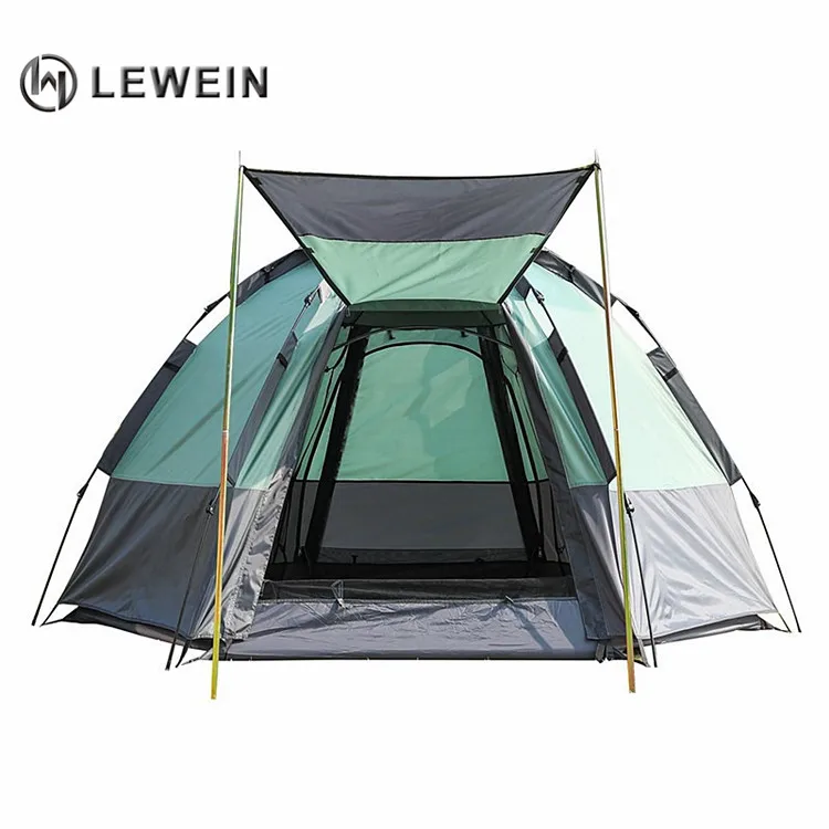 Polyester oxford fabric  5 person double camping easy up tent camping gear for camping price