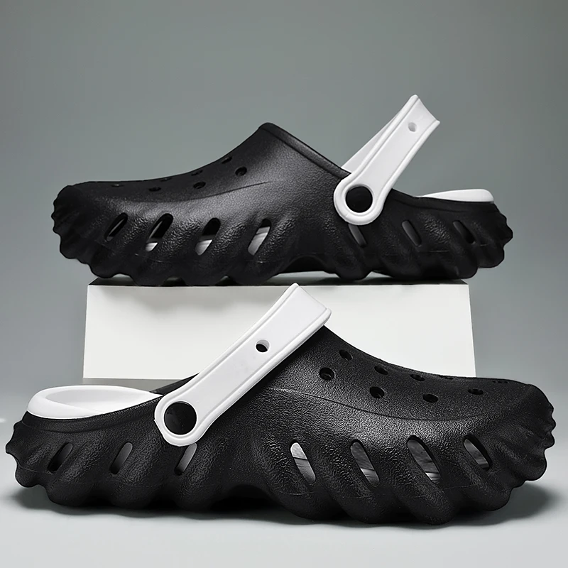 Summer Men Casual Clogs Sandal Breathable EVA Soft Slippers Fashion Outdoor Beach Flat Foam Slides for Man
