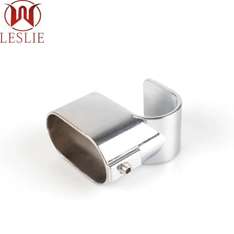 Zinc Alloy Oval Shape Wardrobe Hanging Rail Rod End Support Wardrobe Tube Support Brackets Holder Wardrobe Tube Holder