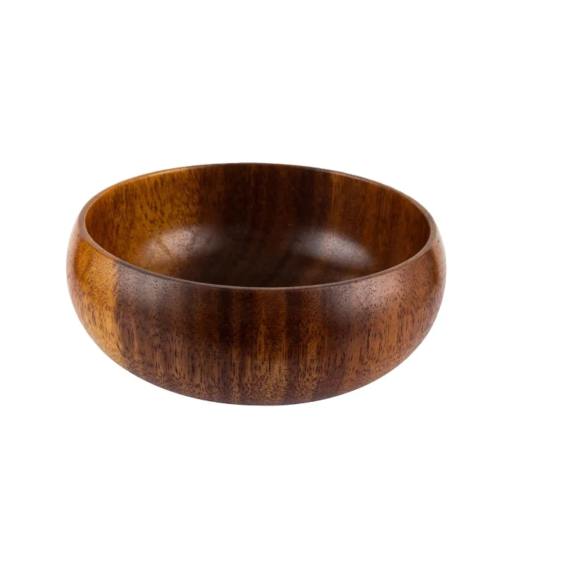 Good Quality Wood Bowl for Food, Fruits, Salads Acacia Wooden Serving Bowl Bamboo Bowls