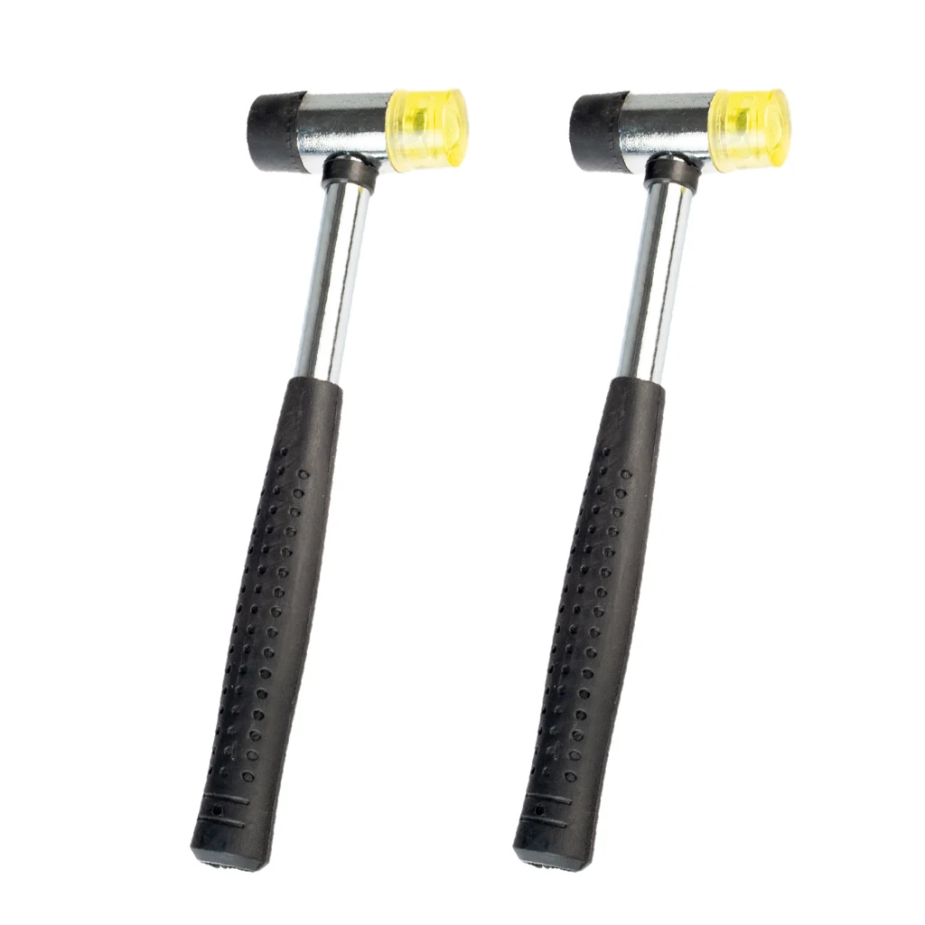 Double Headed Guitar Bass Ukulele Rubber Hammer Mallet Fret Wire Fretboard Tool With Steel Handle