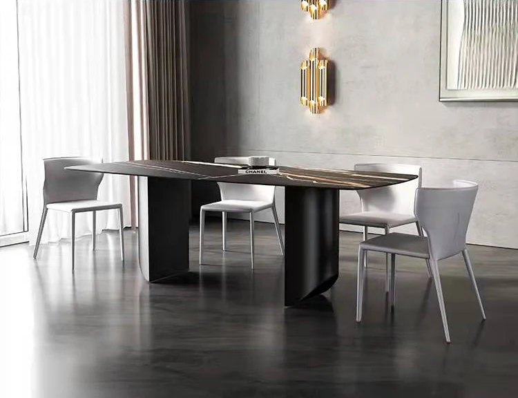dining table and chair set for 6 comedor 6 sill white marble table top modern marble gold dining table
