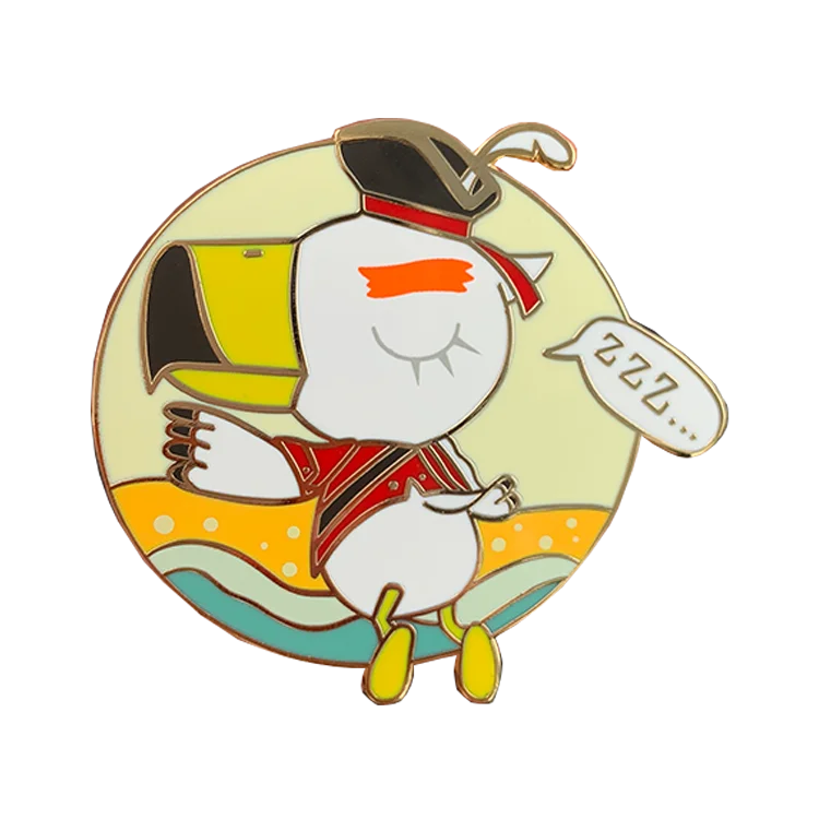 Жесткая эмалированная заколка для лацканов, розовое золото