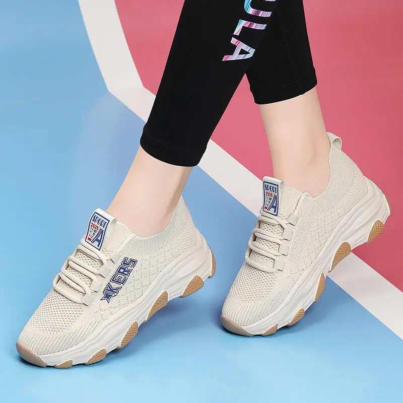 hot sale fashion height-increasing women sports shoes walking style casual sneakers