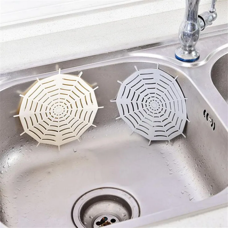 Creative Spider Web Drain Rubber Circle Silicone Plug Shower Bathtub Bathroom Leakage-proof Drain Sink Basin Stopper H29
