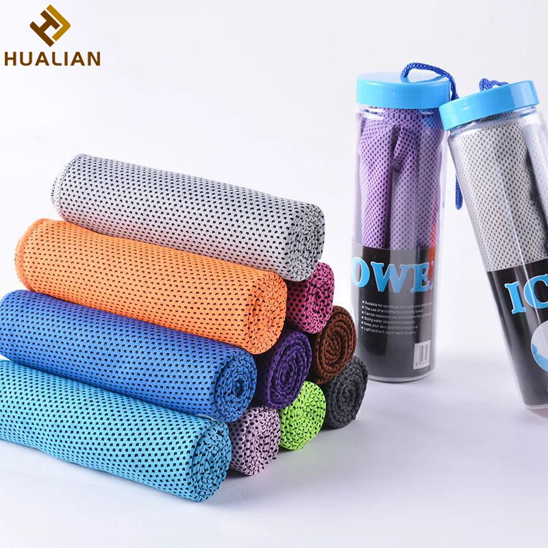 HUALIAN OEM Factory direct wholesale bottled microfiber cooling towel sports cool towel/ice towels