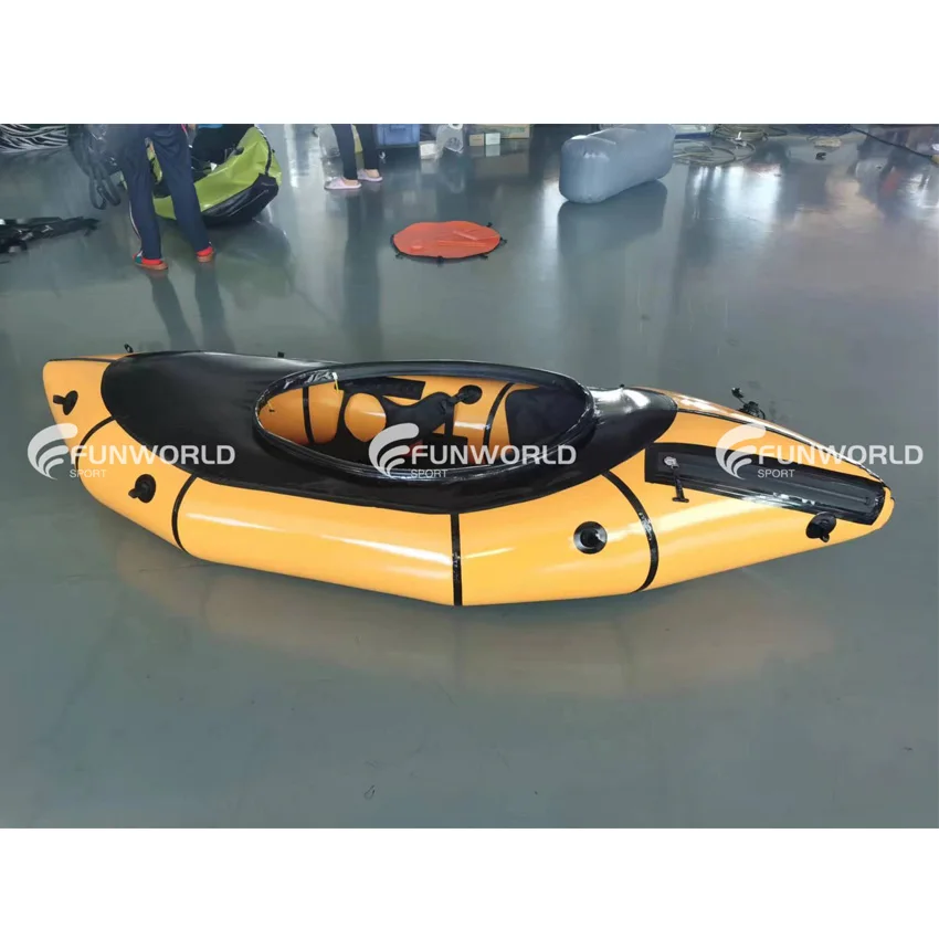 Funworldsport New Design Colorful White Water Cheap Kayak Inflatable Boat Packraft For Sale