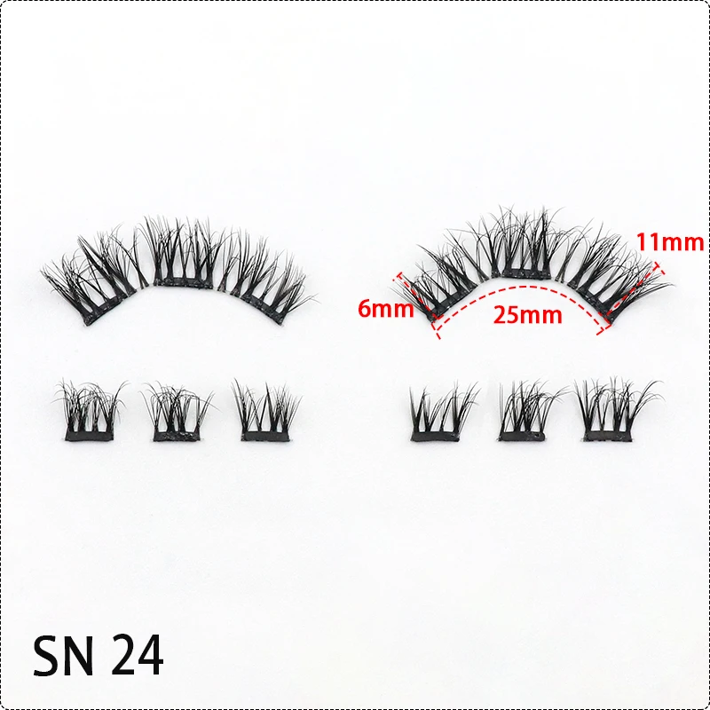 Reusable High Volume Magnetic Eyelashes No Glue No Eyeliner Cils Magnetiques Naturel 3d Magnetic False Eyelashes