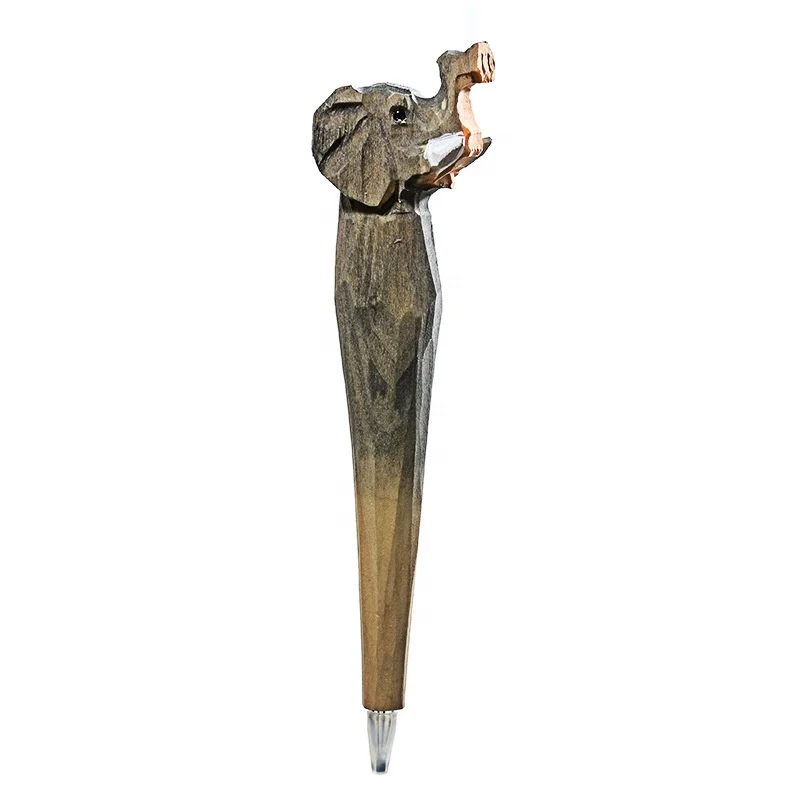 Hand Carved Wood Pen Hand Painted Wood Pen Giraffe Tiger Zebra Lion Shark Whale Dolphin Seahorse Safari Jungle Sea Ocean