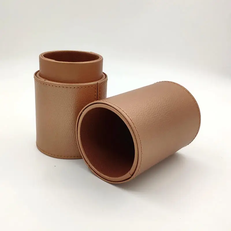 Empty Cylinder Pvc Pu Leather Silicone Pen Holder Custom Travel Portable Cosmetic Brush Storage Box Bag Makeup Brush Set Holder