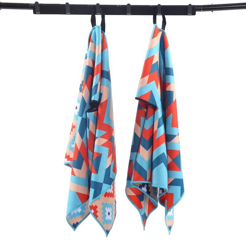 Factory price waffle custom printed golf towel with center slit