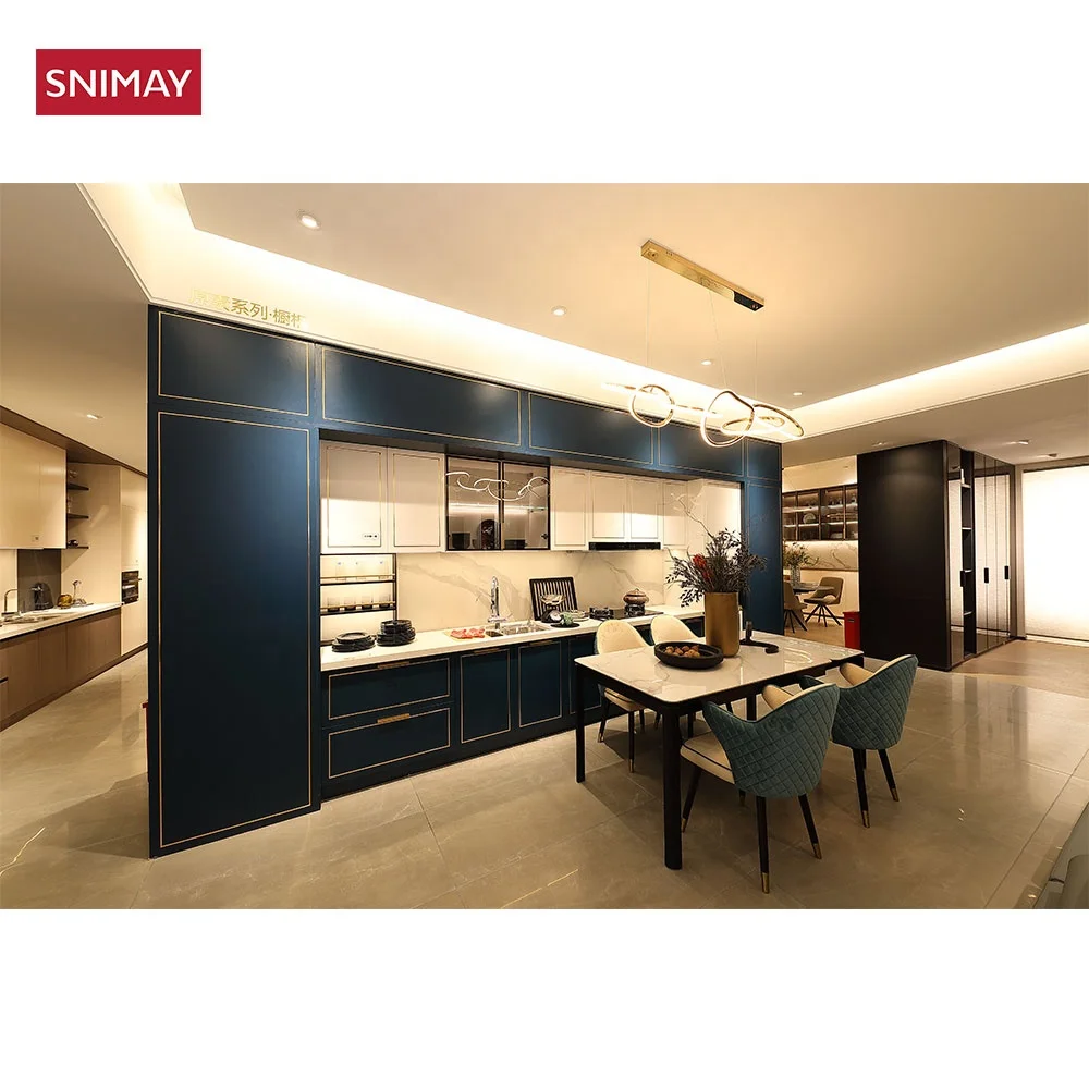 Snimay High Gloss PVC Kitchen Cabinets For Modular Kitchen