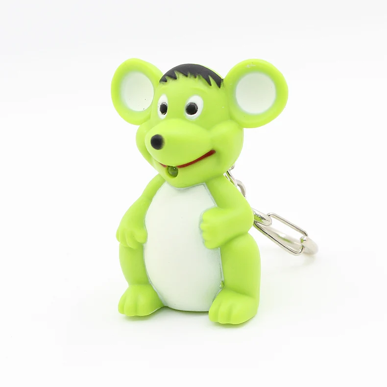 Innovative led flashlight keychain Rat Mice key holder