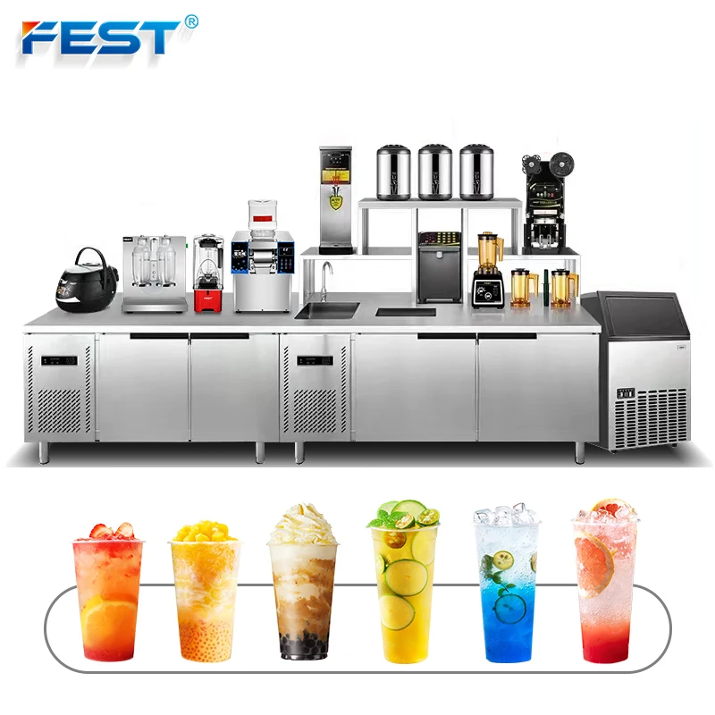 FEST новое универсальное решение для магазинов чая Boba оборудование прилавков и дизайн основной моторный компонент чай с молоком пузырьковый рестораны