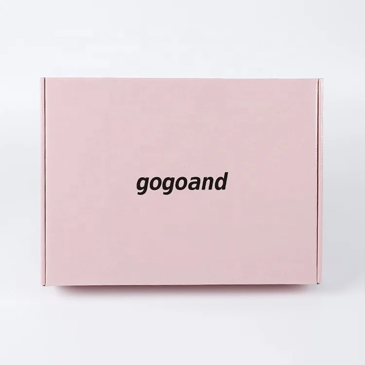 Custom Logo Cardboard Cartons Shipping Mailer Box Pink Cosmetic Set Cosmetics Mailing Skin Care Corrugated Packaging Boxes