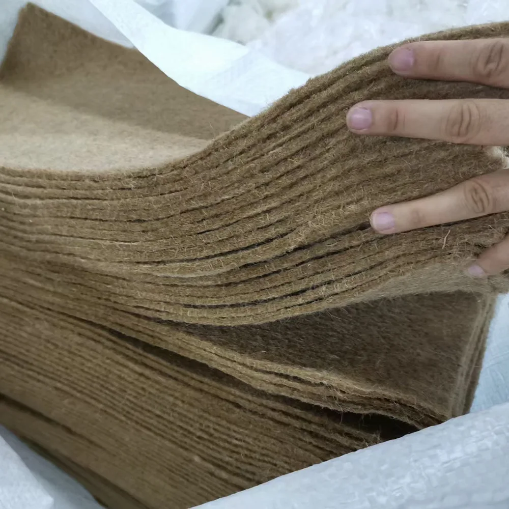 50*50cm Natural Jute Mat Tree Mulch Keep Soil Moisture 100% Biodegradable Jute Mulch Mat for Weed Control