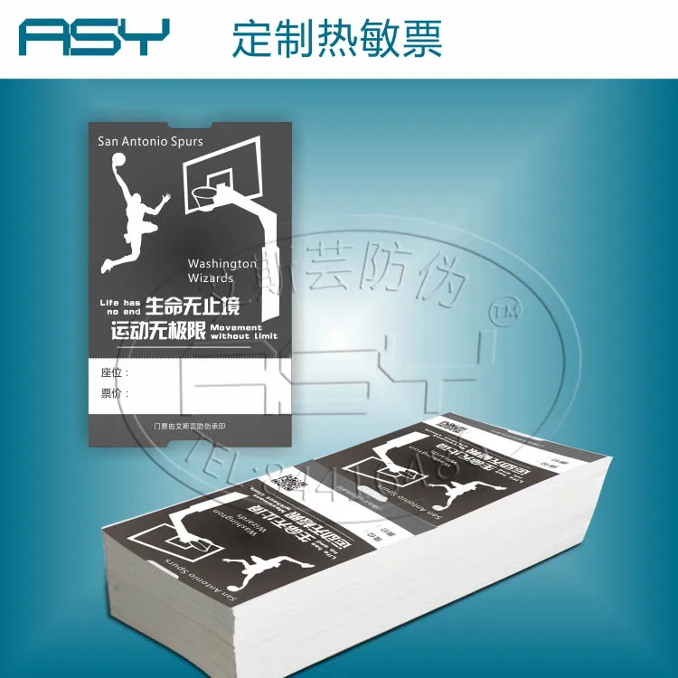 
Wholesale custom printing Thermal paper casino bingo action lottery tickets 