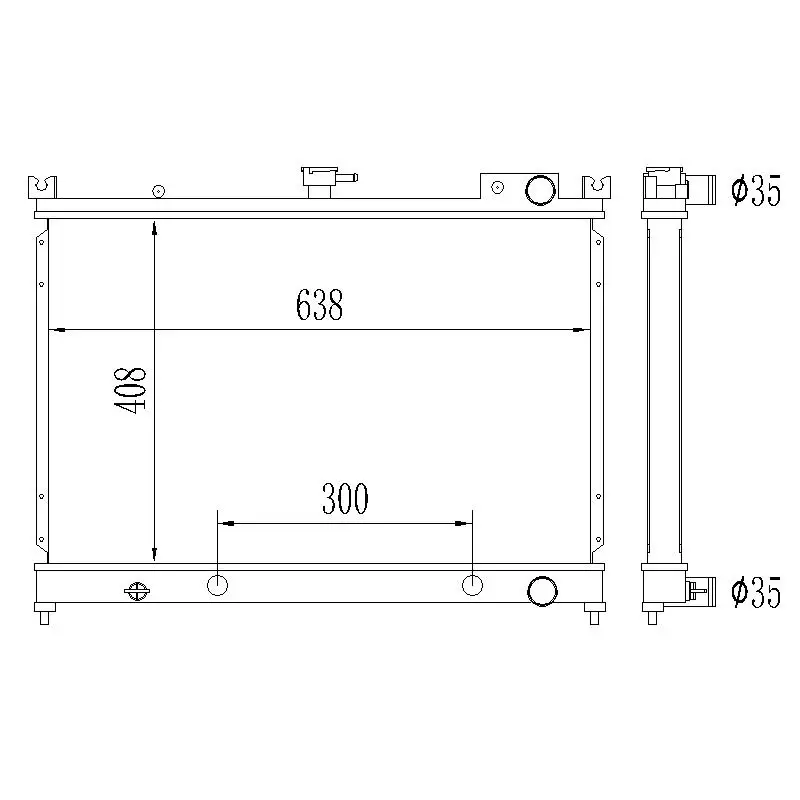Oil cool and  Radiator For Nissan R31 Skyline 1985-1990  Core size 408*648*40mm