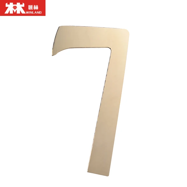 Brass Letter Sign House Office Indoor/Outdoor LED Backlit Acrylic Material Custom Logo Steel Mailbox 6 Hotels Bars Advertising