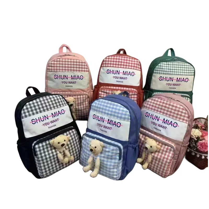 OEM good quality new style daily bookbag student school backpack teen girls boys casual kids travel bag in stock