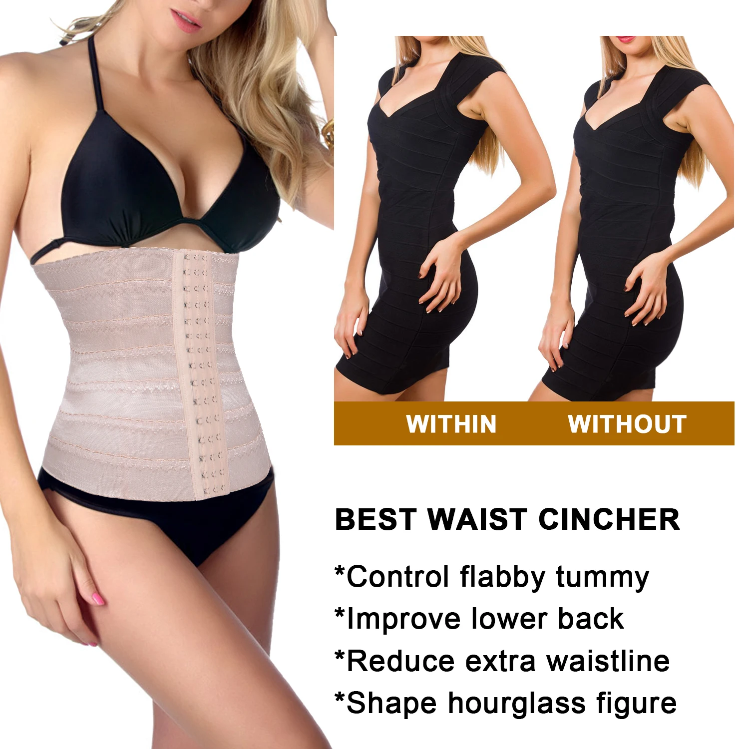 ladies weight loss wrap shapewear corset postpartum Body shaper waist Trimmer Belt hourglass waist trainers with personal logo