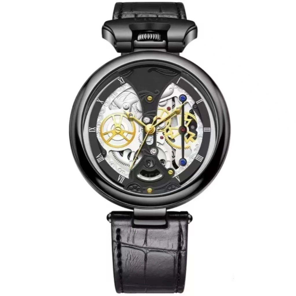 Wholesale  Mens Quartz Watches Custom Brand Gold Skeleton Automatic Quartz Luxury Wrist Watches