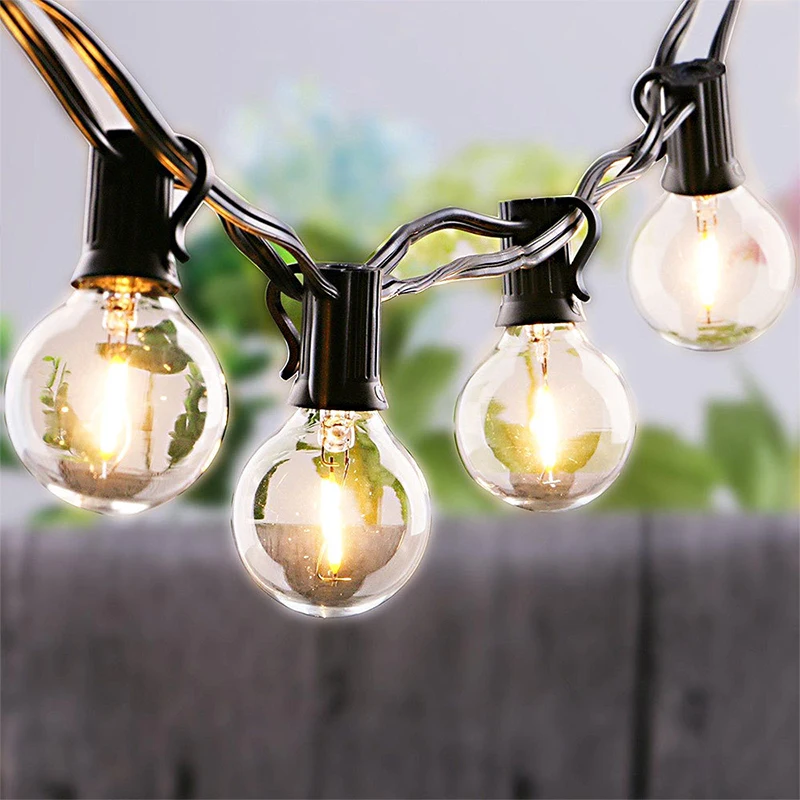 Cob Golden Yellow 5 Speed Adjustable Color Outdoor Decoration Waterproof Christmas Led Solar Light String
