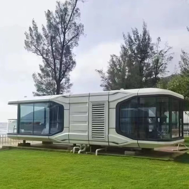 Space capsule cost modular prefabricated portable house mobile home trailer house modern Private Little House Space