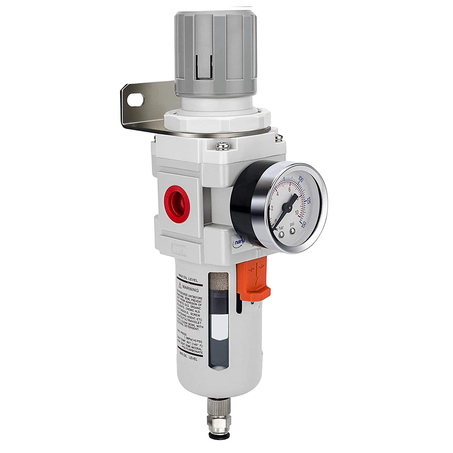 NANPU 3/8 Inch BSP Brass Filter Elements AW3000-03 Manual Drain Air Pressure Filter Regulator Lubricator