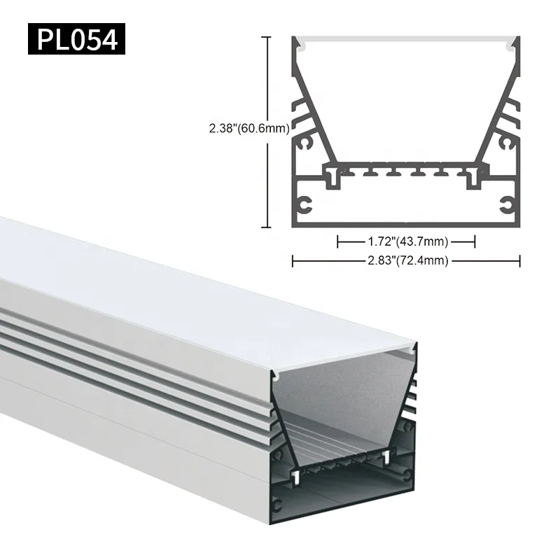 LED Channel with Milky White Diffuser LED Track Extrusion U shape channel LED light Aluminum Profile
