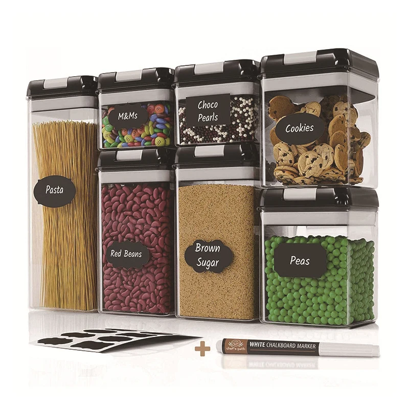 SIPANUO маленький прозрачный герметичный пластиковый контейнер для хранения хлопьев, набор, коробка для хранения закусок