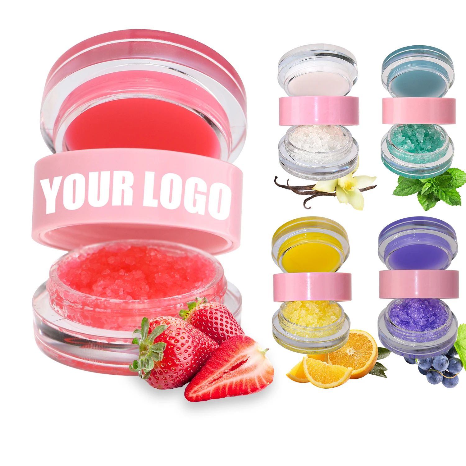 Private label balsamo labial custom lip balm private label 2 in 1 lip scrub and balm