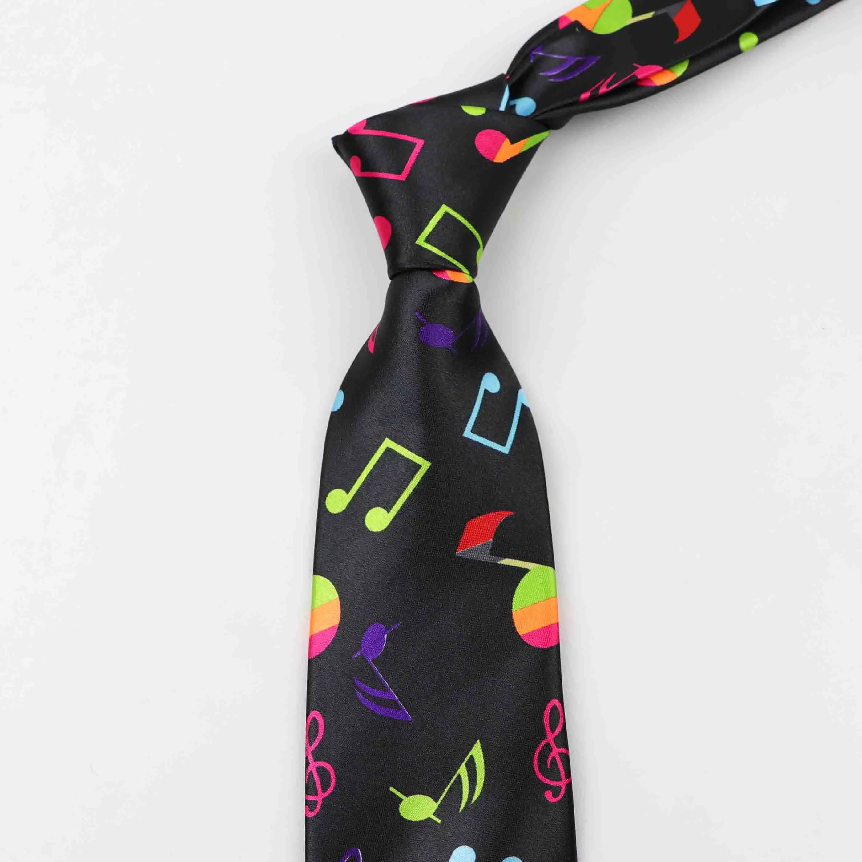 Мужские модные галстуки Helloween, Праздничный Рождественский галстук, мягкий дизайнерский галстук с персонажами, галстуки в полоску для музыкальных нот