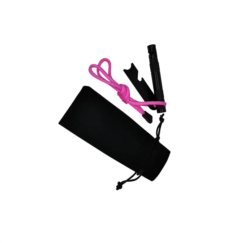 Camping Waterproof Flint Fire Starter With Customized Logo Compass Scraper Bottle Opener Whistle bag packing